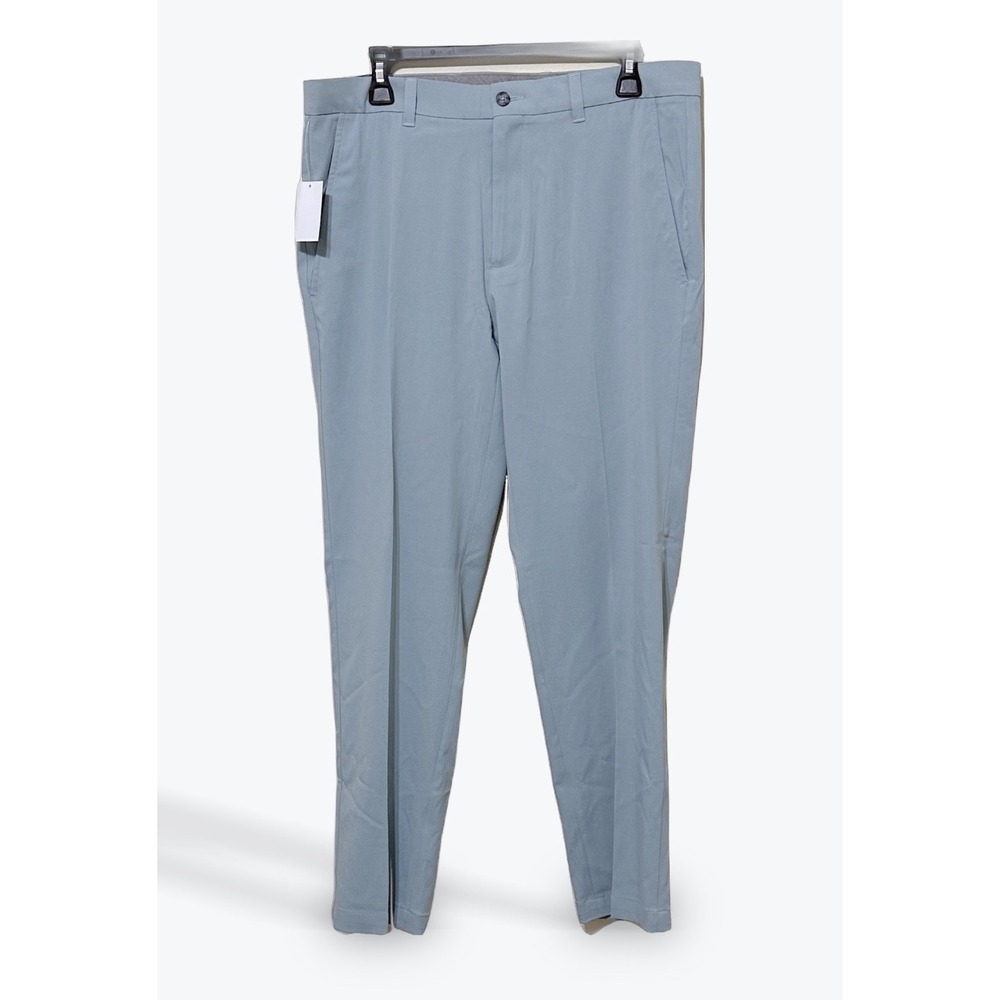 Oxford Mens 34x30 Arona-576 Light‎ Blue Woven Dress Pants Comfort Stretch New